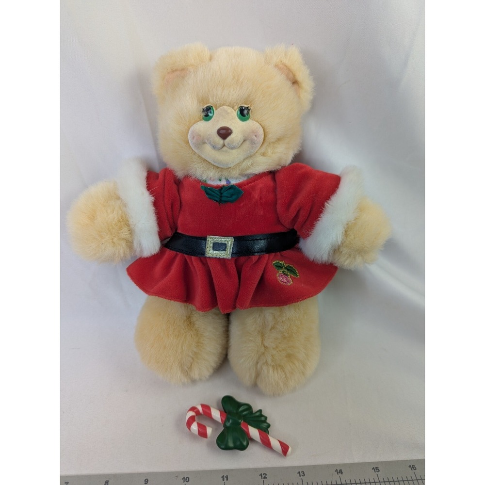 Fisher Price Briarberry Bear Plush BerryKris Plush 1999 Dress Candy Cane‎ Kris